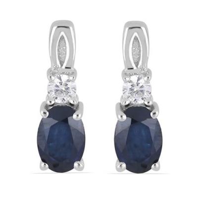 BUY 925 SILVER REAL IOLITE GEMSTONE CLASSIC EARRINGS